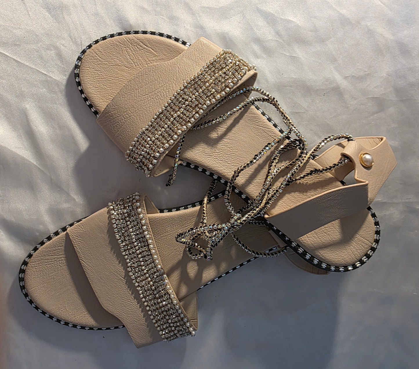 Stylish Rhinestone Sandals