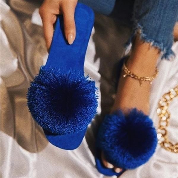 WOMEN 'S BLUE SLIPPERS